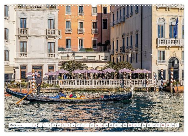 Produktbild: Venedig - Impressionen aus der Serenissima (hochwertiger Premium Wandkalender 2026 DIN A2 quer), Kunstdruck in Hochglanz