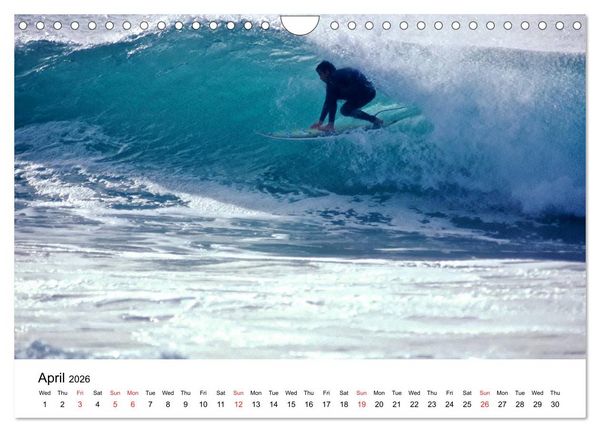 Produktbild: SURFERS AND WAVES (Wall Calendar 2026 DIN A4 landscape), CALVENDO 12 Month Wall Calendar
