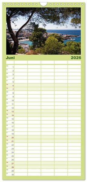 Produktbild: Familienplaner 2026 - Der K&uuml;ste entlang im Salento mit 5 Spalten (Wandkalender, 21 x 45 cm) CALVENDO