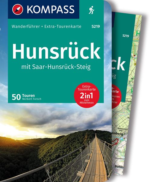 Produktbild: KOMPASS Wanderf&uuml;hrer Hunsr&uuml;ck mit Saar-Hunsr&uuml;ck-Steig, 50 Touren