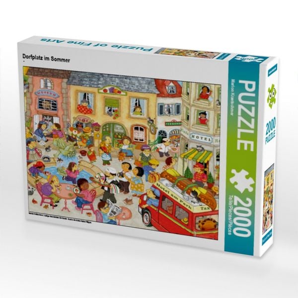 Dorfplatz im Sommer (Puzzle)