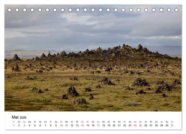 Produktbild: Island Natur pur (Tischkalender 2026 DIN A5 quer), CALVENDO Monatskalender