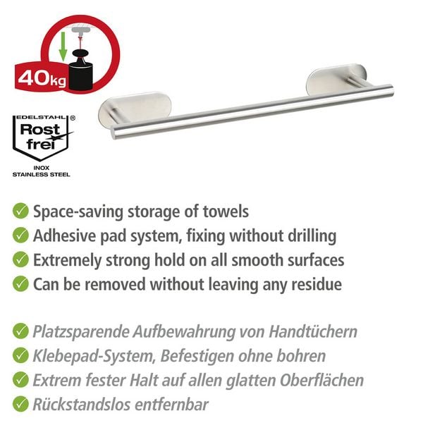 Produktbild: Turbo-Loc&reg; Badetuchstange Mod. Orea Matt, 40 cm, Befestigen ohne bohren