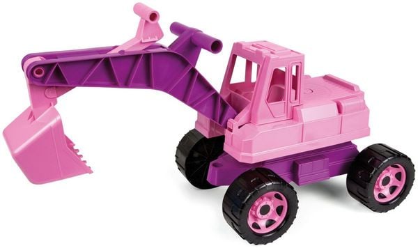 Produktbild: LENA&reg; 02137 - Starke Riesen: Bagger, Sitz-Bagger, Sandspielzeug, Outdoor, 70 cm rosa