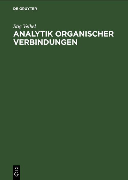 Produktbild: Analytik organischer Verbindungen