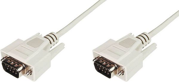 Produktbild: Digitus Seriell Anschlusskabel [1x D-SUB-Stecker 9pol. - 1x D-SUB-Stecker 9pol.] 3.00 m Beige