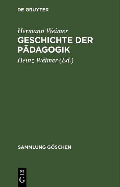 Produktbild: Geschichte der P&auml;dagogik
