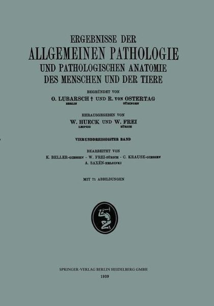 Produktbild: Ergebnisse der Allgemeinen Pathologie und Pathologischen Anatomie des Menschen und der Tiere