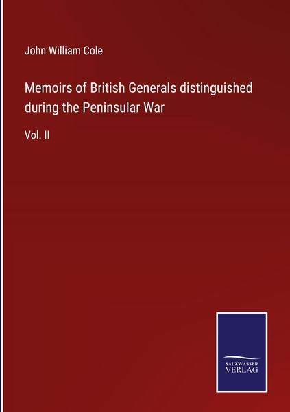 Produktbild: Memoirs of British Generals distinguished during the Peninsular War