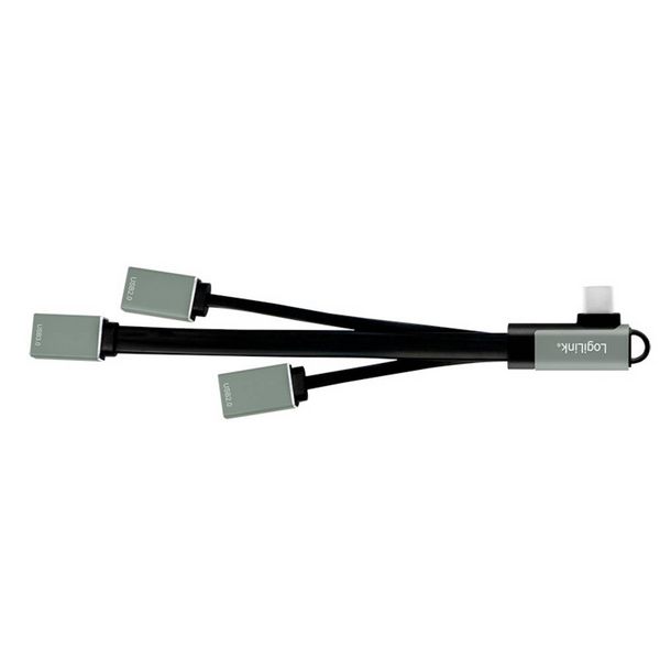 Produktbild: LogiLink UA0361 USB-Hub 3 Port USB-A USB 3.1 Gen1 5 GBit/s mit USB-C&reg; Stecker Silber UA0361