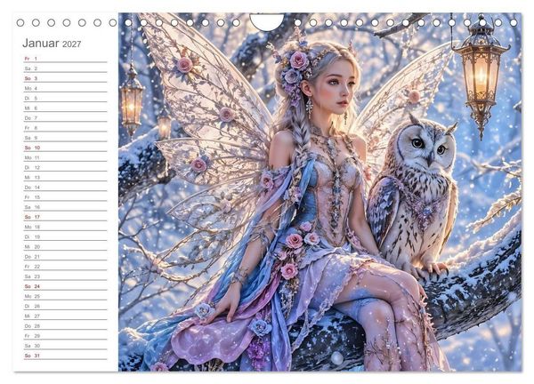 Produktbild: Magische Weggef&auml;hrten - Zw&ouml;lf Feen und ihre tierischen Begleiter (Wandkalender 2027 DIN A4 quer), CALVENDO Monatskalender