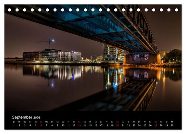 Produktbild: Bremen bei Nacht (Tischkalender 2026 DIN A5 quer), CALVENDO Monatskalender
