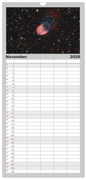 Produktbild: Familienplaner 2026 - Wunder der Milchstra&szlig;e mit 5 Spalten (Wandkalender, 21 x 45 cm) CALVENDO