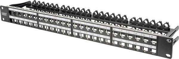 Produktbild: Digitus DN-91424 48 Port Netzwerk-Patchpanel 483 mm (19") 1 HE Unbest&uuml;ckt