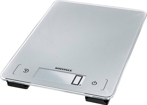 Soehnle KWD Page Aqua Proof Digitale Küchenwaage Wägebereich (max.)=10kg Silber-Grau