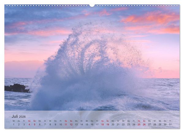 Produktbild: Wellen Konzert (hochwertiger Premium Wandkalender 2026 DIN A2 quer), Kunstdruck in Hochglanz