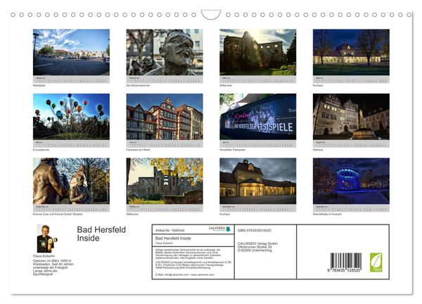 Bad Hersfeld Inside (Wandkalender 2025 DIN A3 quer), CALVENDO Monatskalender