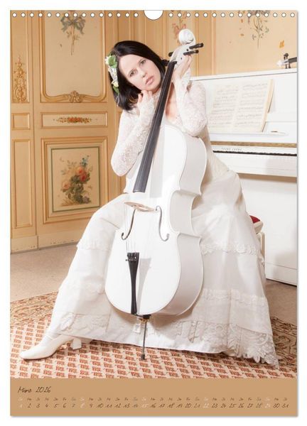 Produktbild: Wei&szlig;es Cello auf Reisen (Wandkalender 2026 DIN A3 hoch), CALVENDO Monatskalender