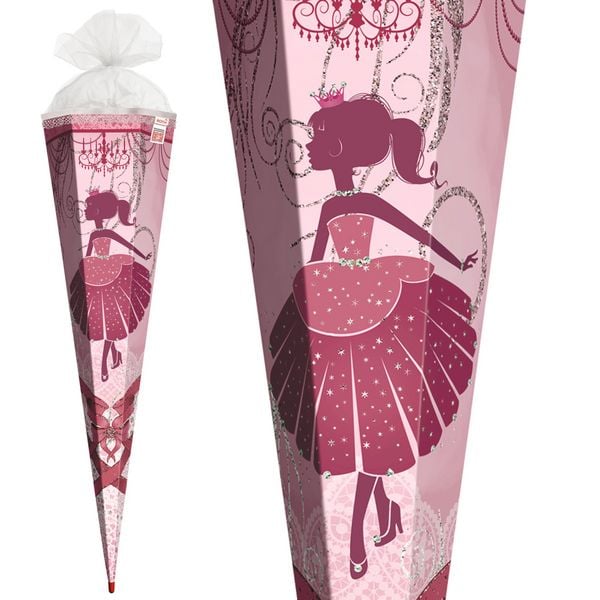 Produktbild: Roth Schult&uuml;te Ballerina Glitter eckig T&uuml;llverschluss R&uuml;schenborte 85cm