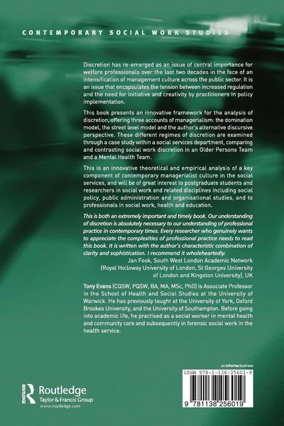 Produktbild: Professional Discretion in Welfare Services