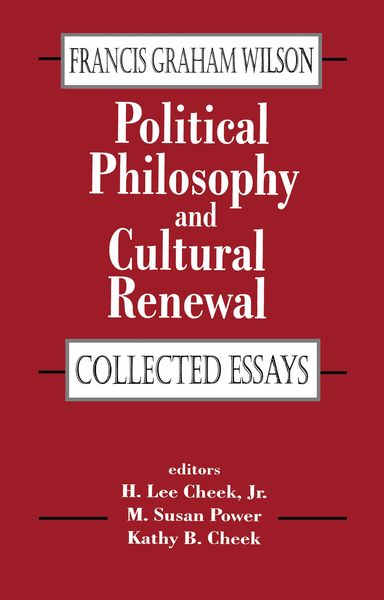 Produktbild: Political Philosophy and Cultural Renewal