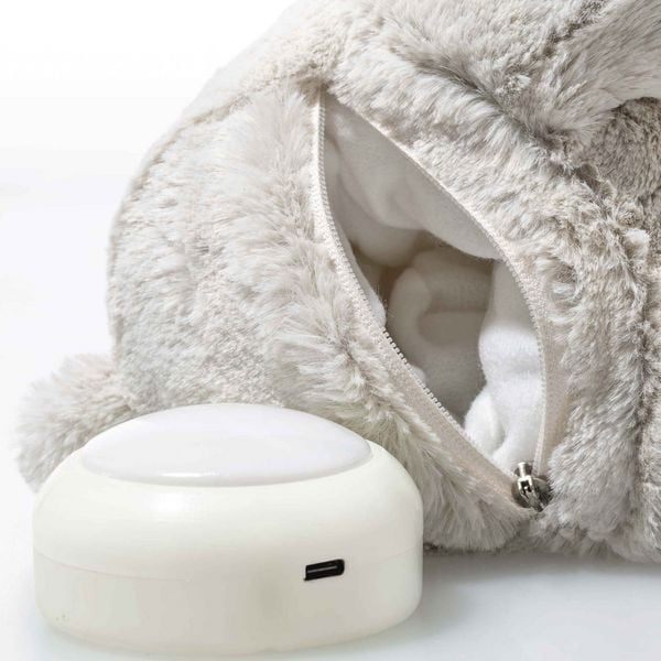 Produktbild: Steiff 081026 - Light at Night Hoppie Hase, Licht mit Timer, Pl&uuml;sch, 28 cm