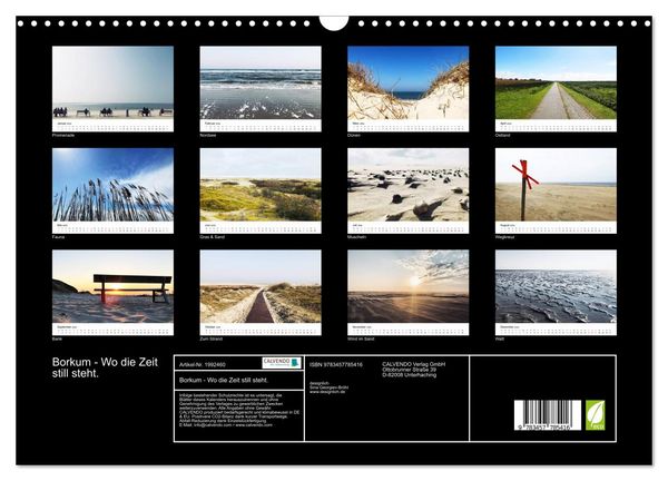 Produktbild: Borkum - Wo die Zeit still steht. (Wandkalender 2026 DIN A3 quer), CALVENDO Monatskalender
