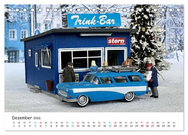 Produktbild: Autos auf der Modellbahn (Tischkalender 2026 DIN A5 quer), CALVENDO Monatskalender