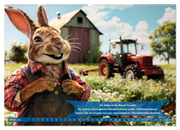 Produktbild: Der tierisch lustige Bauern-Kalender (hochwertiger Premium Wandkalender 2026 DIN A2 quer), Kunstdruck in Hochglanz
