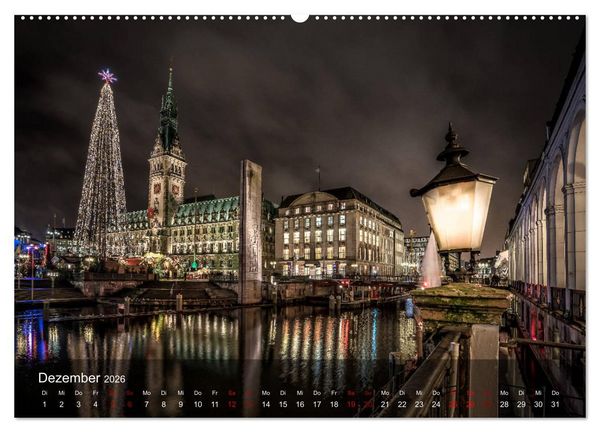 Produktbild: Deutschland Impressionen bei Nacht (hochwertiger Premium Wandkalender 2026 DIN A2 quer), Kunstdruck in Hochglanz