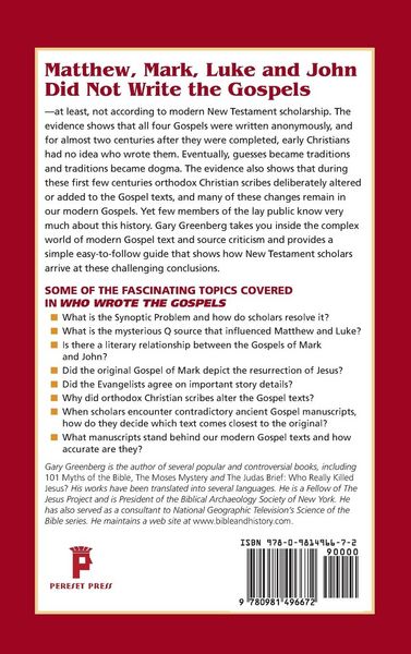 Produktbild: Who Wrote the Gospels? Why New Testament Scholars Challenge Church Traditions