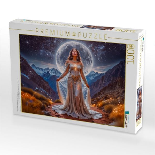 Produktbild: CALVENDO Puzzle Mama Quilla, Mondg&ouml;ttin mit Silberglanz | 1000 Teile Lege-Gr&ouml;&szlig;e 64x48cm Foto-Puzzle f&uuml;r gl&uuml;ckliche Stunden