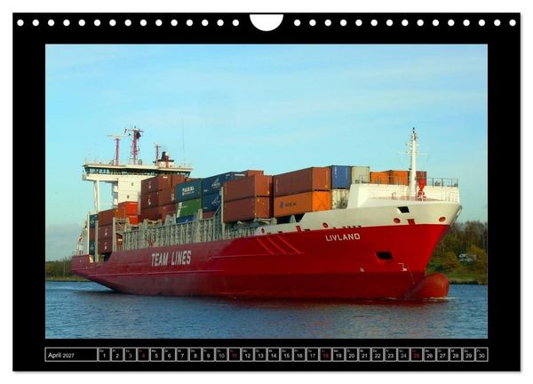 Produktbild: Containerschiffe (Wandkalender 2027 DIN A4 quer), CALVENDO Monatskalender