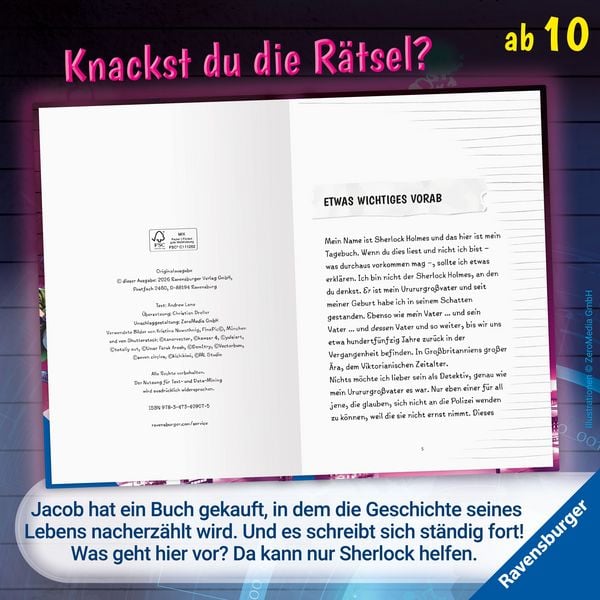 Produktbild: Sherlock & You, Band 4 - Das R&auml;tsel um das geheimnisvolle Buch