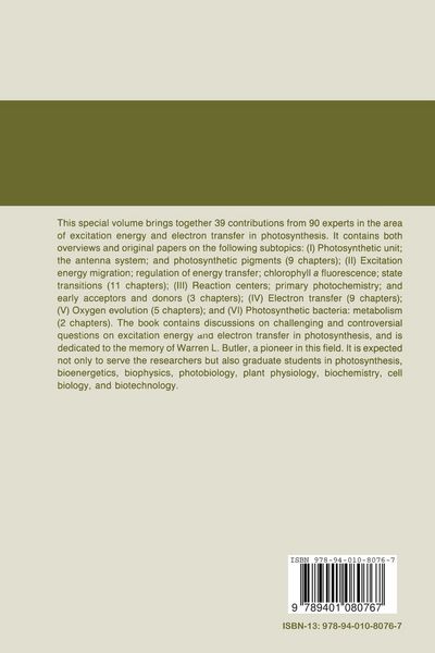 Produktbild: Excitation Energy and Electron Transfer in Photosynthesis