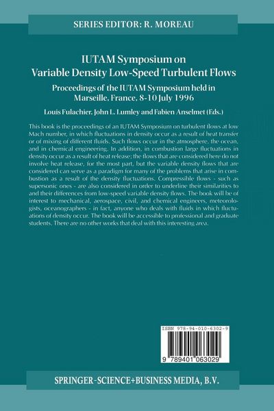 Produktbild: IUTAM Symposium on Variable Density Low-Speed Turbulent Flows