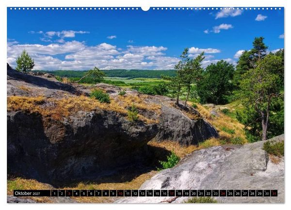 Produktbild: Die Teufelsmauer - Bizarre Felsformationen im Harz (hochwertiger Premium Wandkalender 2027 DIN A2 quer), Kunstdruck in Hochglanz
