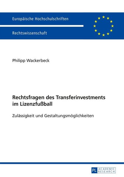 Produktbild: Rechtsfragen des Transferinvestments im Lizenzfu&szlig;ball