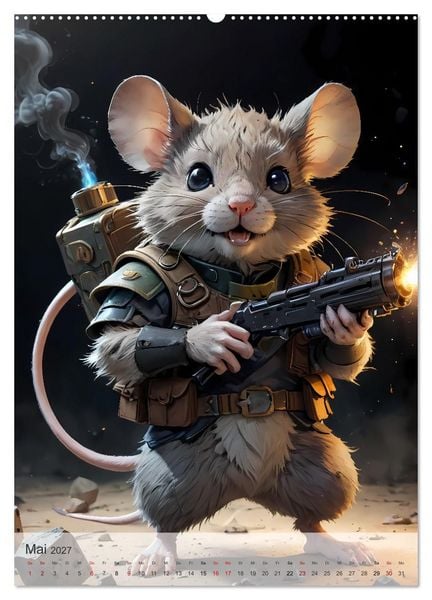 Produktbild: Action Pack - Ein tierisch niedliches Spezialkommando (hochwertiger Premium Wandkalender 2027 DIN A2 hoch), Kunstdruck in Hochglanz