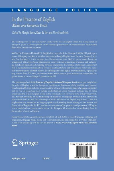 Produktbild: In the Presence of English: Media and European Youth
