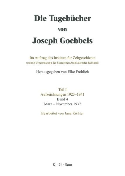 Produktbild: M&auml;rz-November 1937