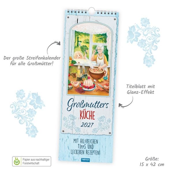Produktbild: TR&Ouml;TSCH - Maxi-Streifenkalender Gro&szlig;mutters K&uuml;che 2027