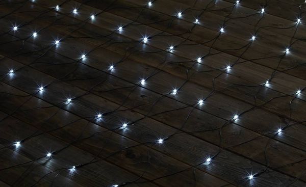 Sygonix Weihnachtsbaum-Beleuchtung  Außen 230 V/50 Hz  200 LED Kaltweiß (L x B) 300 cm x 200 cm