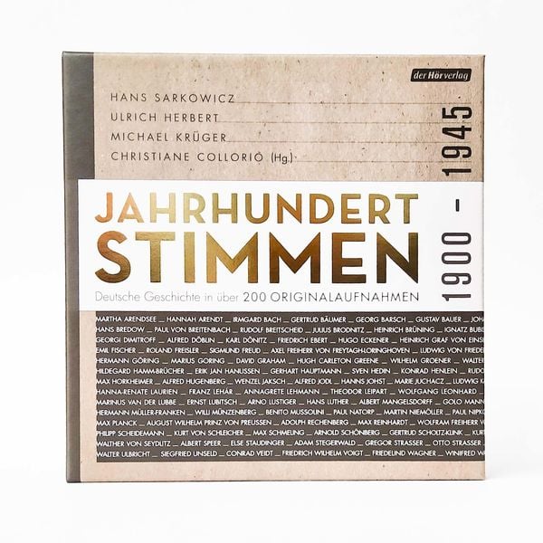 Produktbild: Jahrhundertstimmen 1900-1945 - Deutsche Geschichte in &uuml;ber 200 Originalaufnahmen