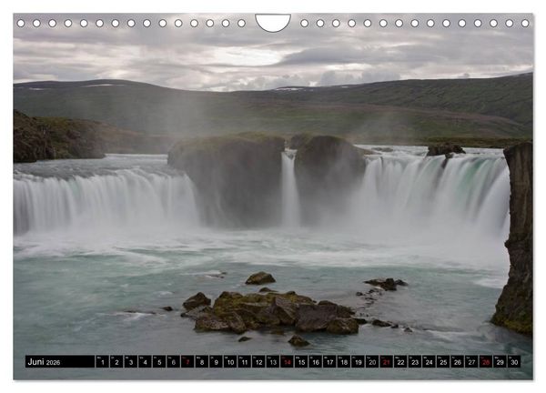 Produktbild: Wasserf&auml;lle Islands (Wandkalender 2026 DIN A4 quer), CALVENDO Monatskalender