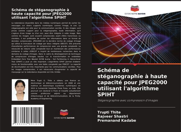 Produktbild: Sch&eacute;ma de st&eacute;ganographie &agrave; haute capacit&eacute; pour JPEG2000 utilisant l'algorithme SPIHT