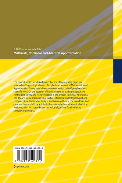 Produktbild: Multiscale, Nonlinear and Adaptive Approximation