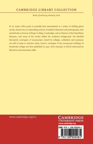 Produktbild: A Descriptive Catalogue of the Manuscripts in the Library of Pembroke College, Cambridge