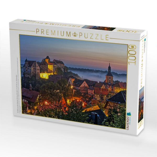 Produktbild: CALVENDO Puzzle Ein Motiv aus dem Kalender Die Burg Hohnstein im Licht der vier Jahreszeiten | 1000 Teile Lege-Gr&ouml;&szlig;e 64x48cm Foto-Puzzle f&uuml;r gl&uuml;cklich