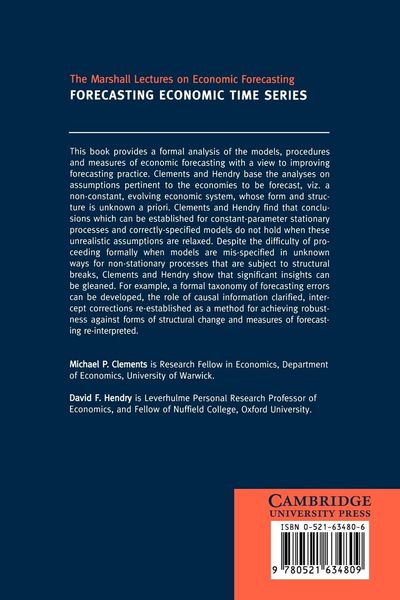Produktbild: Forecasting Economic Time Series